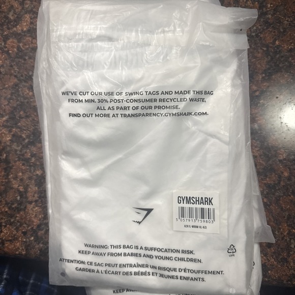 Gymshark Shorts Men's XL Fit White Arrival 7" Linerless Gym Running Train New‎ - Picture 5 of 6